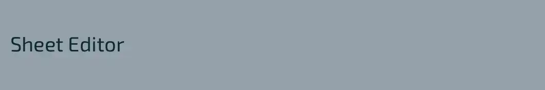 Sheet Editor